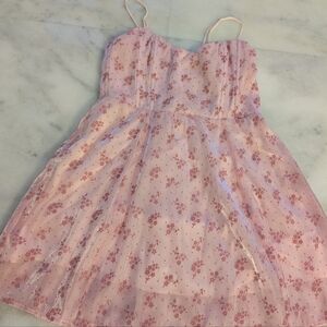 Lucy in the Sky Blush Pink Floral Dress